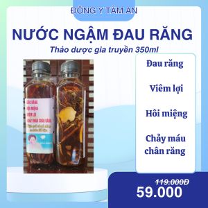 1 chai ngậm súc miệng hết đau răng viêm lợi nhiệt miệng hôi miệng chảy máu chân răng 100% thảo dược