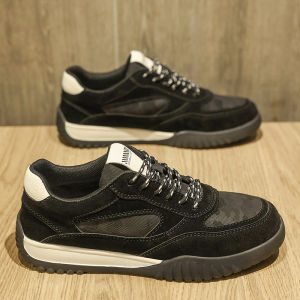 Luxurious Mens Shoes 2025 New Autumn Winter Retro Sports Casual Running Shoes Leather Thick Bottom Agan Trendy Shoes