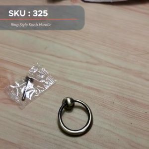 Elegant Antique Brass Ring Door Knob Handle for Security Upgrade - 325 Series