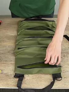 Multi-Purpose Tool Bag Roll Up Organizer Pouch with Multiple Pockets Portable DIY Home Repairs and Professional Use Storage