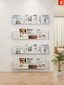 WUBUWEI | Transparent Wall-mounted Magazine and Childrens Book Storage Shelf