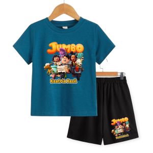 Setelan atasan dan celana pendek gemoy jumbo anak laki-laki & anak perempuan usai 2-9 tahun