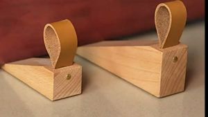 ThorCo Wooden Door Stopper Solid Wood Non-slip Door Wedge Strong And Durable Door Stopper Wood Door Stopper