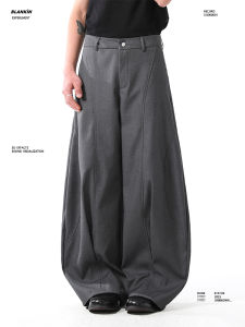BLANKIN Mens Grey Loose Wide Leg Pants Spring 2025 Casual Straight Fit Trousers Youth Fashion Spring Season China Made