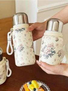 2025 New Retro Insulated Stainless Steel Water Bottle for Women Portable Cover Cute Thickened 316 Stainless Steel Cup