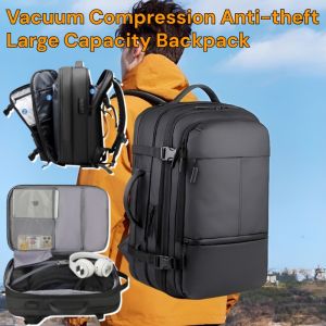 【Wet & Dry Separation】Vacuum Compression Anti-Theft Large Capacity Backpack 15.6/17in Laptop Backpack Expand Outdoor Backpack