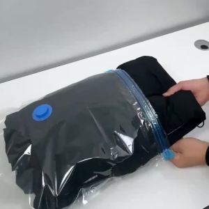 Vacuum Storage Bags With Valve Folding Compressed Space Saving Clothes Storage Big Size For Towel Cloth Blanket
