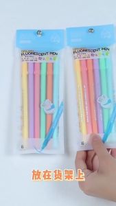 Set 6pcs Brush Pen Murah: Highlighter Pen Calligraphy & Aesthetic Vintage Warna Warni