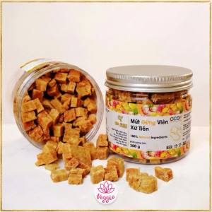 Mứt gừng viên xứ Tiên QNa Farm 300g - Gừng Cay Ấm Đường Mía Hữu Cơ Pha Trà Gừng Cực Ngon