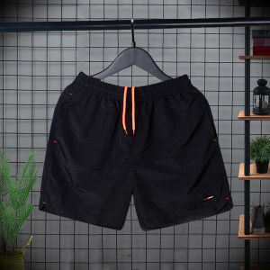 Quick-Drying Lightweight Mens Casual Shorts for Summer Fashionable Embroidered Beach Pants with Medium Low Waist
