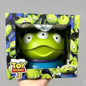 Hot Toys | Cartoon Pixar Toy Story 3 Three Eyed Alien Figurine Cute Vinyl Collectible Doll Cartoon Desktop Decoration Model Storage Box