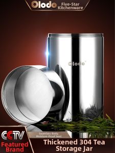Olodo | Premium Small Sealed Tea Canister 304 Stainless Steel