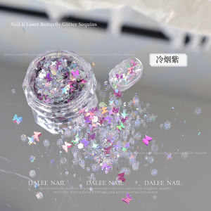 Mixed Nail Art Shiny Sequins Laser Butterfly Flash Powder Star round Dot Bright Nail Decorations for Women Beauty Tools