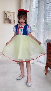 1PC Snow White Girls Princess Dress Snow White Dress For Kid Girl Set Summer Girl Birthday Party Dresses Childrens Cosplay Halloween Costume