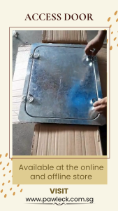 Access Door Panel for HVAC Ducting Systems - Rectangular Metal - Hinged - Galvanized Finish - For Air Care Systems