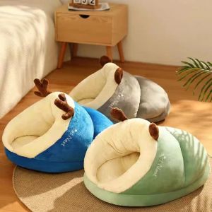 Soft Dog Bed Sofa Winter Warm Plush Pet Kennel for Small Medium Dogs Cats Teddy Sleeping Nest Cozy Puppy Cave House Dog