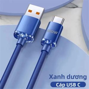 Cáp Sạc Nhanh 120W Type C To Type C Truyền Dữ Liệu Tốc Độ Cao Sạc Nhanh PD Dây USB Cho Xiaomi Samsung iPhone Chất Liệu Nylon PVC