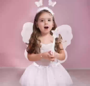 4 in 1 Fairy Girls Princess Butterfly wings Custome Halloween Fairy DressupBirthday Party Girl Angel Costume Cosplay Costumes UMISKY