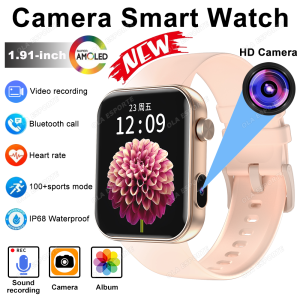 2025 New Men Smart Watch 1.91" AMOLED Screen Bluetooth Call Camera Video Recording Women Smartwatch Heart Rate Sleep Monitoring
