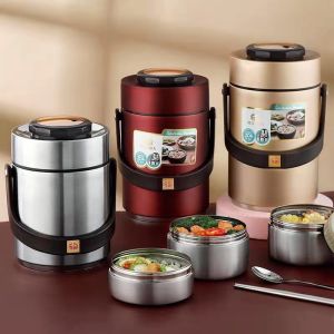 Vacuum Insulated Lunch Box Stainless Food Grade Double Layer Portable