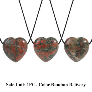 Natural Stone Love Heart Rock Crystal Pendant Necklace Healing Amethysts AventurineTiger Eye Pink Quartz Black Obsidian H469