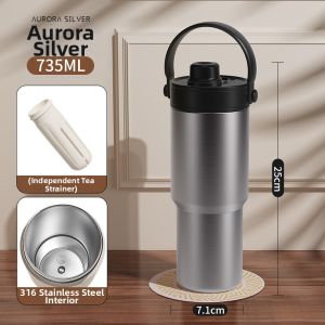 BIZE | High Aesthetics Large Capacity Portable Thermal Mug with Rope