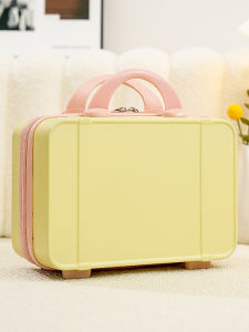 Cute Retro Mini Luggage Box Womens Compact Makeup Case 14 Inch Lightweight Portable Password Box Storage Bag Handbag