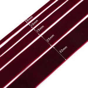 5-10yards Wine Red Color Velvet Ribbons Single Face Flocking Webbing For DIY Wedding Christmas Party Gift Bouquet Wrapping Decor
