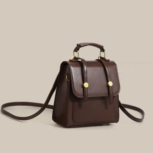 IELGY backpack womens niche american retro buckle british commuter style oxford bag