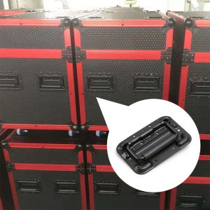 ราคาต่อ 1 ชิ้น มือจับสปริงเบ้าลอย อุปกรณ์แร็ค รุ่นนี้ไม่เจาะไม้ ที่จับแบบพับได้อุตสาหกรรม flight case handle