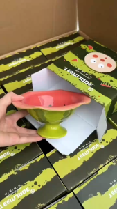 ชามเซรามิคทรงสูงลายแตงโม ชามขนมหวานการ์ตูน ชามไอศกรีมเค้ก ชามโยเกิร์ต ชามพุดดิ้ง ชามขนมหวาน ชามผลไม้