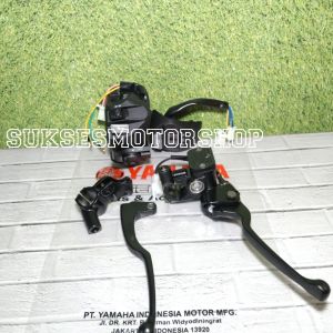 paketan saklar set kompit kiri kanan rumah minyak rem master rem assy depan handle rem dan kopling + dudukan spion kiri motor yamaha jupiter mx new 135 cc 5speed