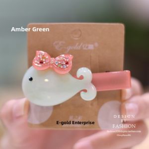 Cute Duckbill Hair Clips Acrylic Bangs Side Part Hair Accessories Korean Style Fresh out Fashion Hairpins Wind in Color Brand