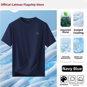 MiiOW | Summer New Round Neck Ice Silk Tencel Cotton T-Shirt