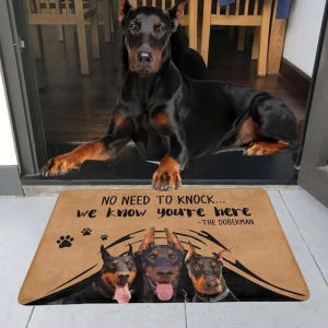 Thảm Chùi Chân VIKAMA Fun Doberman Mềm Mại Chống Trơn Trượt Dùng Được Trong Nhà/ngoài Trời Trang Trí Nhà Cửa Thoải Mái Thảm Chào Mừng Lối Vào Dành Cho Người Lớn.