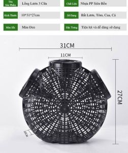 Rọ 8 lỗ Bẫy tôm cua cá lươn trạch