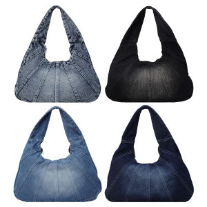 MOJOYCE Denim Women Wristlet with Zipper Small Clutch for Shopping and Night Out Blue Trendy and Functional Accessory