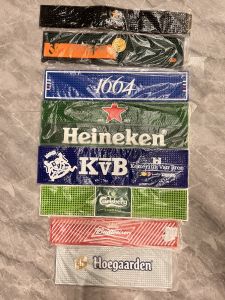 Fukula Heineken Duiwei 1664 Goose Island Water Drain Bar Mat Absorbent Non-Slip Bar Filter Water Hi-Force PVC Square Shape