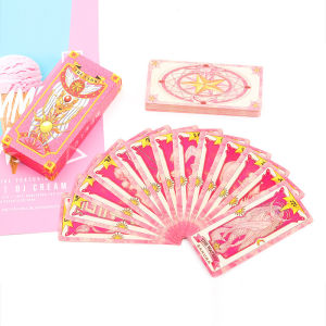 Anime Magic Card Girl Sakura Cosplay Accessories Transformable Little Sakura Magic Card Wheel of Fortune Collectible Toys