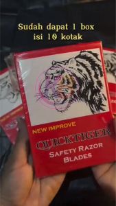 Silet Tiger 1 Pak (Hologram) - Silet TIGER ASLI - Pisau Silet Cukur - 10 Kotak (100 Keping) - Keep Blessing