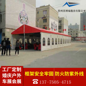 Outdoor Activities Aluminum Alloy Wedding Tent Red and White Banquet Blue XI Peng Auto Show House Tent Wind-Resistant Rain-Proof Storage Shed