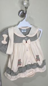 Baju Bayi Anak Perempuan 0-1 Tahun Motif Beruang Lucu