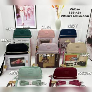 Pouch/Dompet/Tas selempang CHIBAO KANVAS 6Ruang (2Tali)