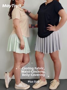 maytryit | Slimming Breathable Anti-Flirt Large Size Sport Skirt