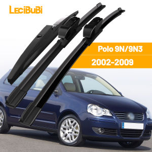 For VW Polo 9N 9N3 2002-2009 1set Front & Rear Windshield Wiper Blades Windscreen Wipers 2003 2004 2005 2006 2007 Accessories