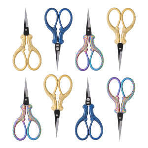 1Pc 108x48x6mm High Quality Scissors Retro Cross Stitch Antique Black Vintage Cute Small Sewing Scissor Fishing Thread Cutting DIY Fabric Shears