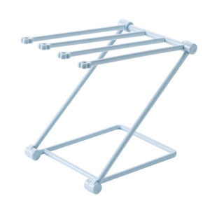Foldable Stand Towel Rack Kitchen Cloth Holder No Drilling Needed Plastic Towel Bar for Hanging Towels And Kitchen Cloths