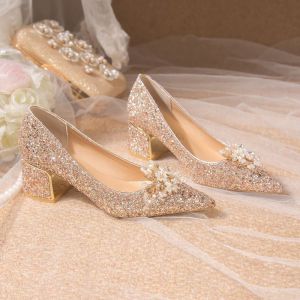 รองเท้าแต่งงานสีแดง รองเท้าแต่งงานแบบสวมสองชุด รองเท้าส้นหนาสไตล์ฝรั่งเศสประดับคริสตัล รองเท้าส้นเดี่ยวสำหรับผู้หญิง