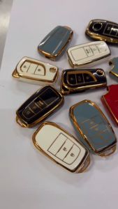Toyota Yaris Vios Camry Altis Harrier Avanza Chrome TPU Car Key Cover  Sarung Kunci 1pcs