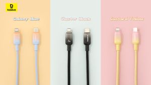 Baseus สายชาร์จเร็ว รุ่น Discolor Series Fast Charging Cable USB-C to IP 20W / USB to USB-C USB-C to USB-C 100W 1m2m